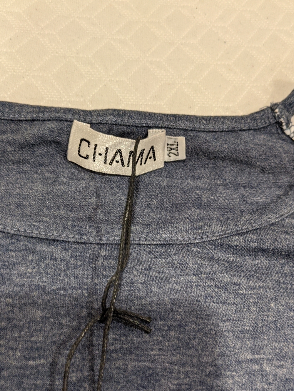 Chama Basic Tunic Blue & White Striped Raglan Short Sleeve Blouse Size 2XL - Picture 4 of 10